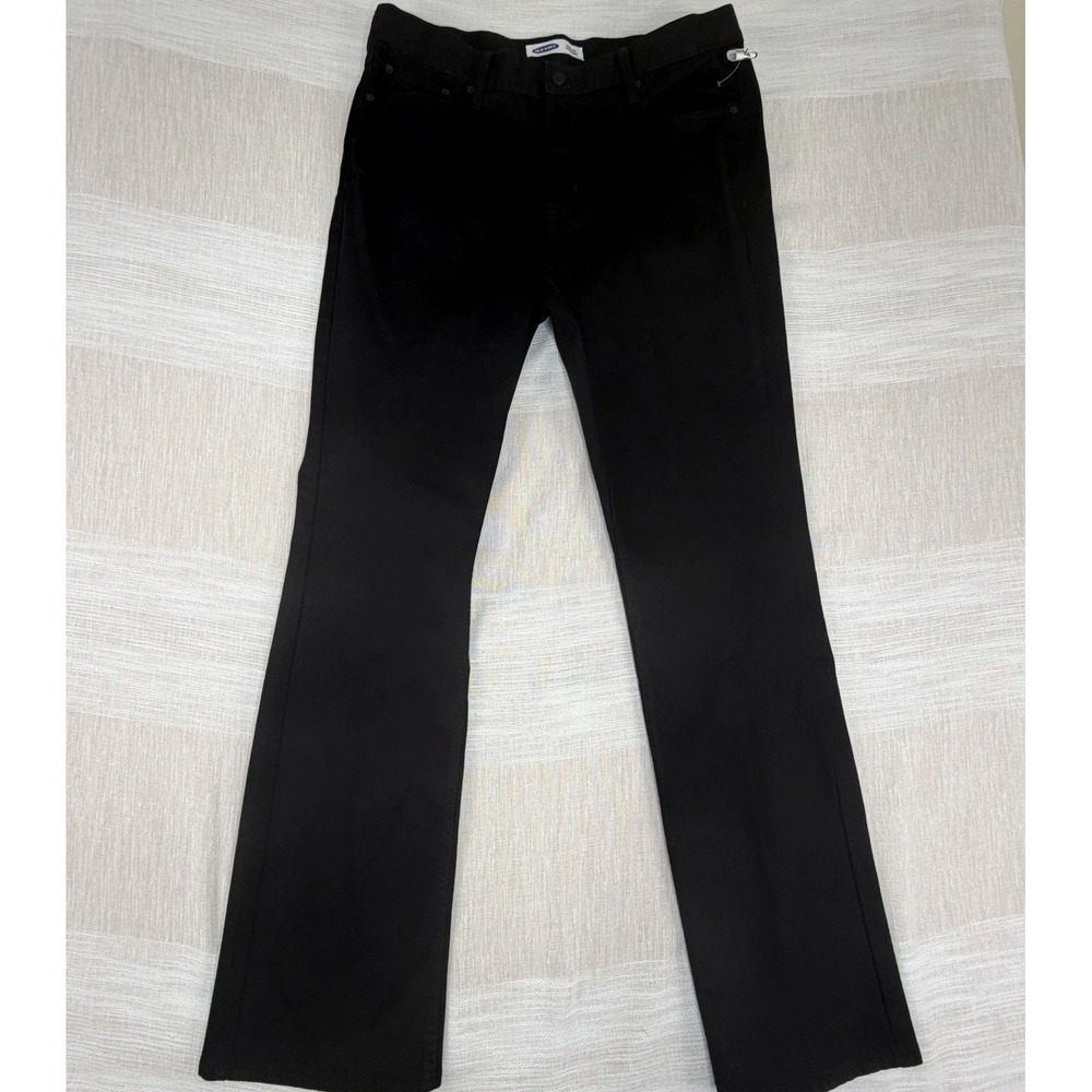 NEW Old Navy Boot Cut Men's Black Jeans Sz 38x36 Never Fade Stretch Big & Tall